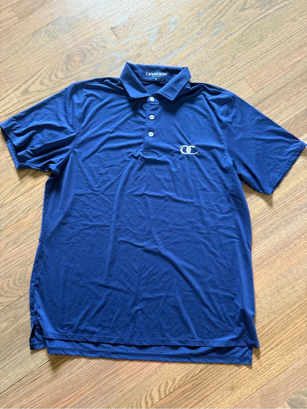 DRADDY Men's Navy Polo Shirt with Contrast Logo